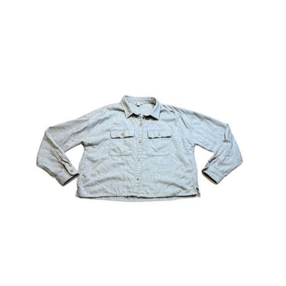 LL Bean Signature Button Shirt Flannel Womens Size XL Jacket- Shacket- Lagenlook - Picture 1 of 5